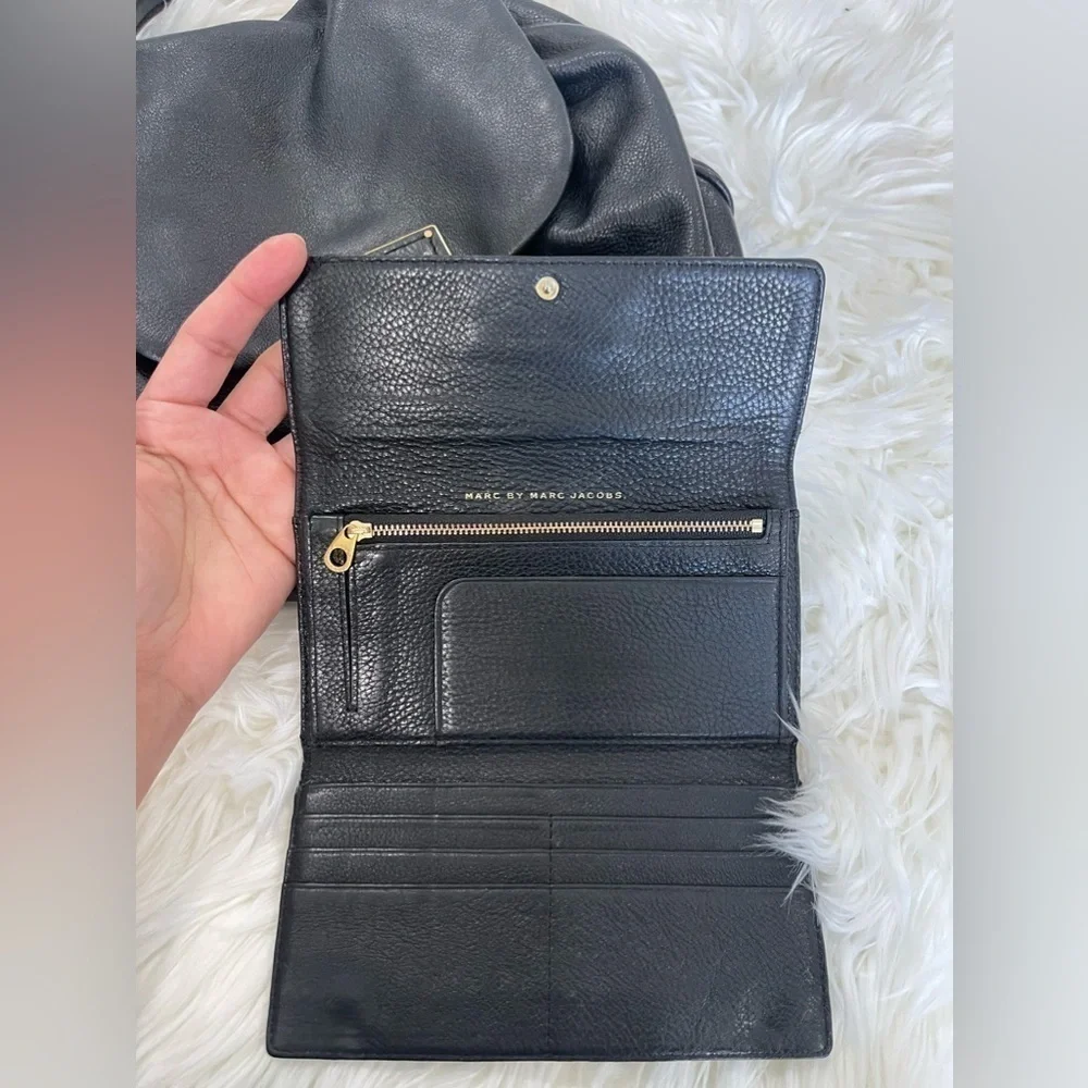 Marc By Marc Jacobs leather backpag and wallet balck